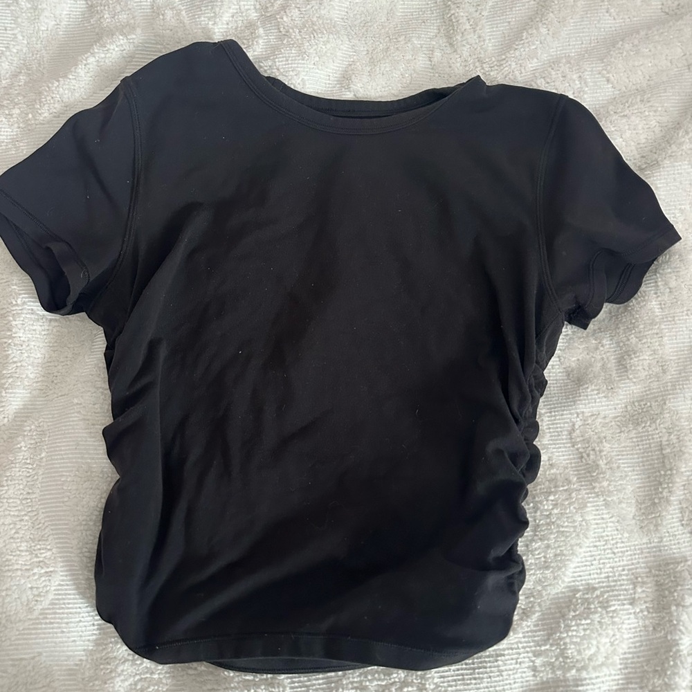 Lululemon Black Cinched Workout Top, Size 4